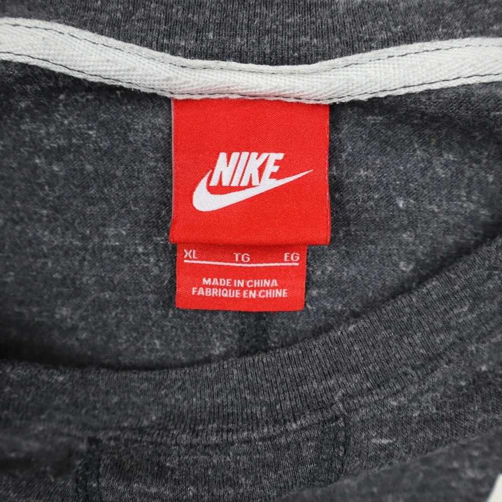 Nike Sweatshirt Womens XL Gray Heather Crewneck Pullover Just Do It Logo XL